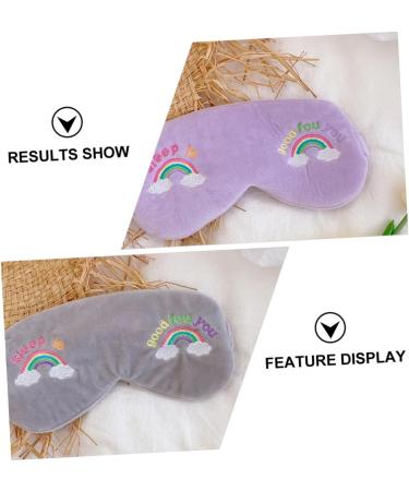 Rainbow Eye Mask Scrunchies Set - 4pcs Hair Ties with Bows and Teeth, Wired Head Wraps for Girls - Buy Online on GoSupps.com