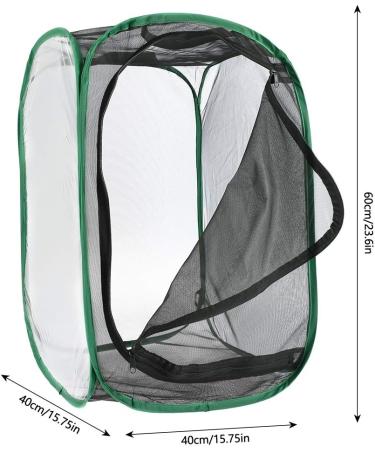 Butterfly Habitat Net Collapsible Insect Bug Habitat Cage Catcher Net Plant Cage Pop-up for Kids/Toddler Catching Crickets/Firefly/Caterpillars - Buy Online on GoSupps.com