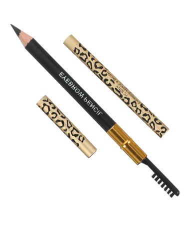 G n rique 2 pi ces Crayon Sourcils L opard Double Embout avec Brosse Crayon Noir Naturel pour Maquillage Sourcils Compact et Facile Transporter