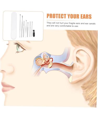 FOMIYES 4 Sets Ear Spoon Set - 8 Stainless Steel Ear Wax Pick Tools & Ear Cleaner Kit for Safe Ear Cleaning - Buy Online on GoSupps.com
