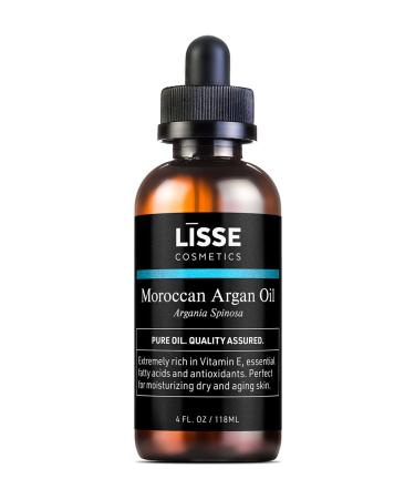 Lisse 100% Pure Moroccan Argan Oil Cosmetic/Therapeutic Grade  Batch Tested and Verified   Premium Quality you can Trust (4 oz)