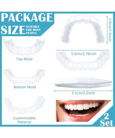Buy 2 Pairs of DIY Lightening Dentures | Cosmetic Veneers for Men & Women - Perfect Fake Teeth for a Confident Smile - Buy Online on GoSupps.com