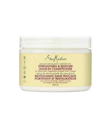 SheaMoisture Jamaican Black Castor Oil Strengthen & Restore for Damaged or Chemically Processed Hair Leave-In Conditioner Cruelty-free Hair Treatment 326 g Leave In Conditioner