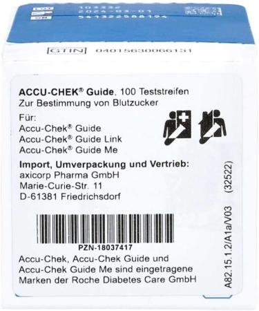 Accu-Chek Guide Test Strips - 100 pcs | Fast International Shipping | Accurate Blood Glucose Monitoring - Buy Online on GoSupps.com