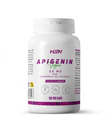 HSN HSN Apigenina 50 mg (10 000 mg Chamomile Flower) | 120 Vegetable Capsules | Matricaria Chamomilla Extract 50x More Concentrat