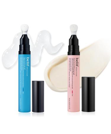 belif Aqua Bomb Eye Gel Duo - Cooling & Firming Eye Gel with Niacinamide Caffeine and Retinol for Instant De-puffing Visible Firming and Anti-Aging Eye Care
