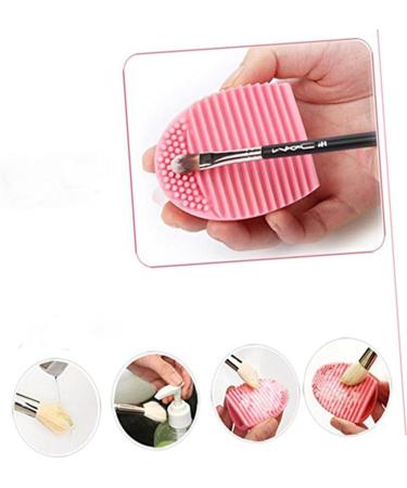 Angoily Cleaning Tools Brush Cleaning Scrubber Silicone Makeup Brush Cleaner Brush Cleaner Egg Limpiador De Brochas De Maquillaje Make up Travel Scrub Board Pink Electric - Buy Online on GoSupps.com