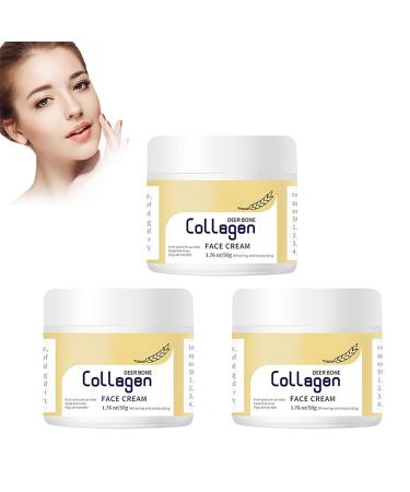 Podanri Deer Bone Collagen Cream Deer Bone Collagen Face Cream Wrinkle Removal Face Cream Anti Aging Face Cream for Women and Men (3pcs)