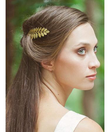 Yean Leaf Bridal Hair Comb - Gold Wedding Headpiece for Women and Girls - Buy Online on GoSupps.com