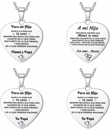 KUAIYIJU Inspirational Heart Necklace - Family Love Pendant Perfect Birthday Gift | Stainless Steel Jewelry for International Shipping - Buy Online on GoSupps.com