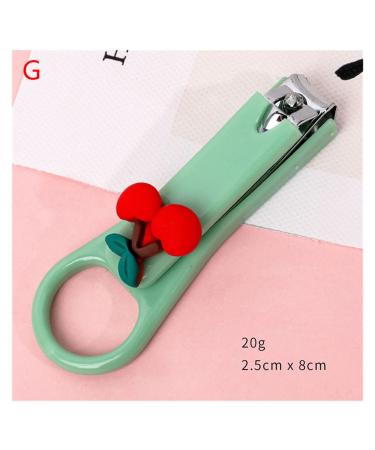 PSGS Nail Scissor Cartoon Cute Nail Clippers Cutter Colorful Kid Nail Scissor Clippers Pedicure Toe Nail Trimmer Beauty Manicure Tool (Color : G)