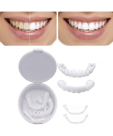 Brigtviee Provisional Dentures - Cosmetic Veneers for Top & Bottom Teeth | Temporary Teeth Prostheses | Brightening Immediate Veneers for Men & Women - Buy Online on GoSupps.com