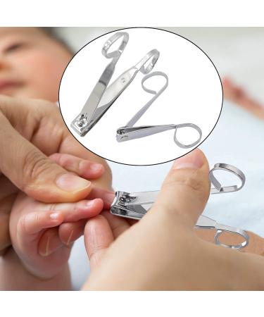 Unisex Nail Clip Set - Carbon Steel Finger & Toenail Clippers for Seniors | Long Handle with Metal Case | Iron Box - 2 Sizes (Small & Large) - Buy Online on GoSupps.com