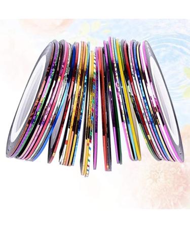 Nail Tape Flashing Tape 30 Colors Nail Striping Tape Line Multicolor Rolls Striping Tape Line Adhesive Sticker Decals DIY Nail Tip Applique Nail Art Decoration Nail Stickers Metal Tape - Buy Online on GoSupps.com