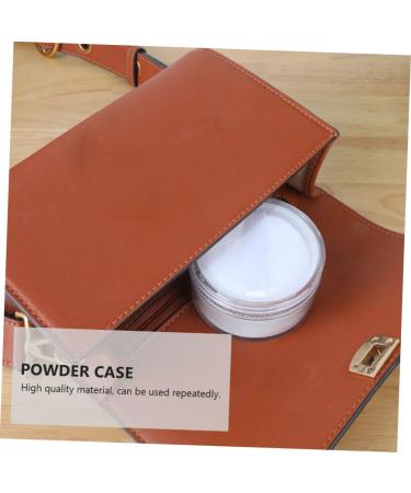 MAGICLULU 6 Pcs Portable Cosmetic Bottle Powder Box Powder Puff Holder Travel Make up Plastic White Bottled 7.2X7.2cm White - Buy Online on GoSupps.com