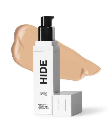 HIDE PREMIUM Liquid Foundation, SEE SHADE FINDER Below For Perfect Match, Multi-Use Waterproof Foundation, Medium/Full Coverage Foundation, Oil Free  We Have a Shade For All Skin Types, 1 fl. Oz. (Natural Beige) 08 Natura