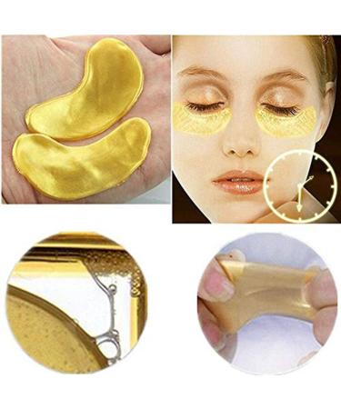 NYKKOLA Gold Collagen Eye Mask - Anti-Aging & Moisturizing Gel Pads for Dark Circles, Puffiness & Wrinkles (10 Pairs) - Buy Online on GoSupps.com