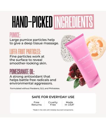 MA LYS Cosmetics GET-PEACHY Bum Scrub | Exfoliating Scrub for Cellulite & Pore Unblocking | International Shipping Available - Buy Online on GoSupps.com