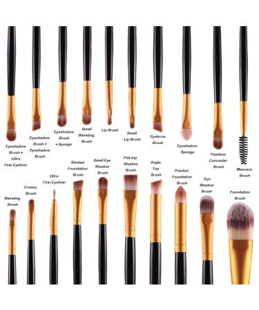 SourceTon Makeup Sponges & 20-Piece Brush Set - Professional Foundation & Eyeshadow Brushes in 4 Colors | International Shipping - Buy Online on GoSupps.com