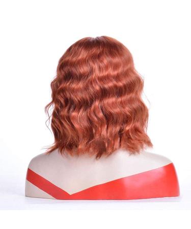Short Wavy Curly Bob Red Lace Front Wig - 20 Heat Resistant Synthetic Hair for Women & Girls - Buy Online on GoSupps.com