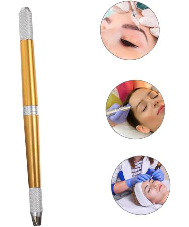 Didiseaon Makeup Aluminium Pencil Make Pen Manual Eyebrow Embroidered Supply Permanent Professional 14.2x0.9cm Golden - Buy Online on GoSupps.com