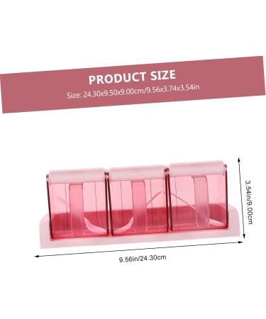 Zerodeko 1 Set Spice Jar Spices Condiment Jars Ceramic Space Kitchen Seasoning Jar Clamshell Container Square 24.3X9.4X9CM Pink - Buy Online on GoSupps.com