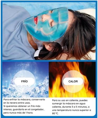 Cold gel face mask cold face mask to reduce inflammation and dark circles relief from migraines and headaches hot and cold effect mask improves circulation - Buy Online on GoSupps.com