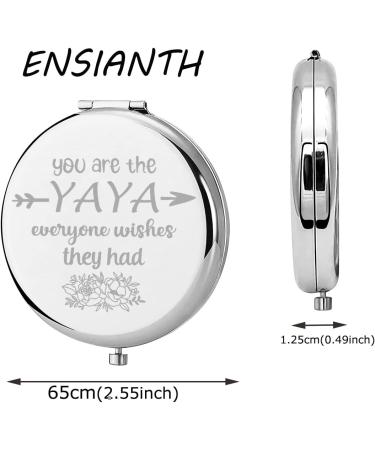 ENSIANTH Yaya Pocket Mirror - Best Yaya Ever Grandma Gift Compact Mirror for Grandmother - Buy Online on GoSupps.com