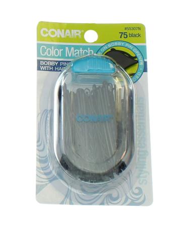 Conair Color Match Bobby Pins - Black, 75 Pieces for All Hair Types - Buy Online on GoSupps.com
