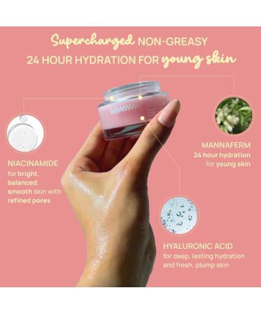 GLOW Boosting Hydrating Moisturizer with UV Protection - 50g - Face Moisturizer with Hyaluronic Acid & Niacinamide for All Skin Types - Lightweight Oil-Free Fast Absorbing Pink Gel Cr me - Buy Online on GoSupps.com