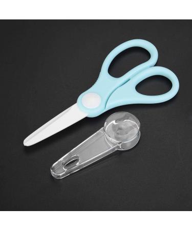 Fdit Portable Ceramic Baby Food Scissors Shears with Cover (Blue) - Buy Online on GoSupps.com