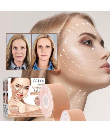 SUIOPPYUW Facial Lift Tape Tightening Forehead Neck Face Antiwrinkle Remover Belt Antislip Trimmable Home Sticker - Buy Online on GoSupps.com
