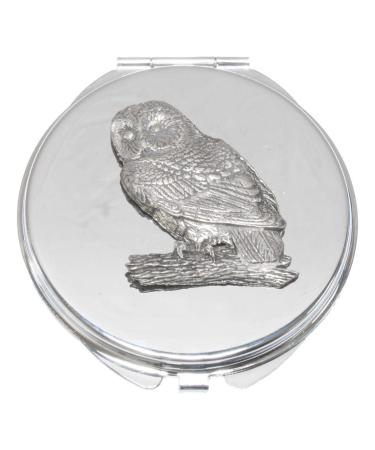 Tawny Owl Compact Mirror Handbag Gift With Free Engraving 257