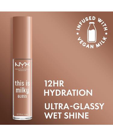 NYX Milky Gloss Vegan Lip Gloss - Cookies & Milk (Cool Beige Nude) | 12 Hour Hydration - Buy Online on GoSupps.com