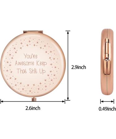 Personalized Compact Mirror - Thank You Gifts for Women & Girls | Funny & Inspirational Graduation, Friendship, New Job Gift Ideas for Daughter, Sister, Niece, Friend, Coworker - Buy Online on GoSupps.com