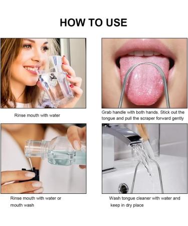 Zcsowe Stainless Steel Tongue Scraper - 2PCs Tongue Cleaner for Bad Breath | Metal Oral Hygiene Tool for Men & Women - Buy Online on GoSupps.com