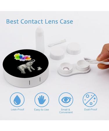 Elephant Bubble Dream Travel Contact Lens Case Kit - Portable Storage Box & Mirror for Easy Lens Care - Buy Online on GoSupps.com