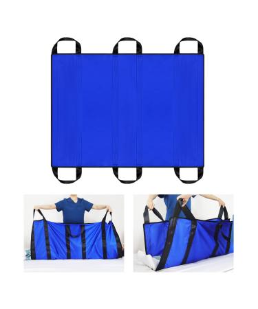 Lotchen Positioning document for patient transfer patient transfer board with handles suitable for overweight people older people and patients (blue 100 * 120cm) 100 * 120cm blue