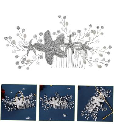 Ipetboom Starfish Side Hair Comb Tiara Bridal Hair Accessories Beach Hair Accessories Bride Hairpiece Comb Headband Girls Hair Accessory Wedding Headpiece Hair up Sweet Bridesmaid Alloy - Buy Online on GoSupps.com