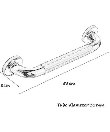 Non Slip Support Handicap Grab Bar Grab Rails Safety Non-slip Barrier-free Bathroom Handrail Bathroom Handle (Size : 58cm) () - Buy Online on GoSupps.com