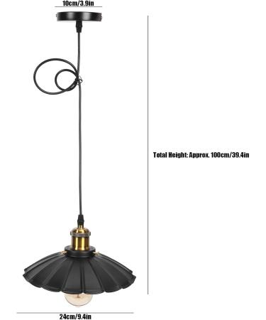 Industrial Metal Retro Pendant Light | Vintage Umbrella-Shaped Fixture for Restaurants Halls and Kitchens | Adjustable Cord Length | Durable Decor - Buy Online on GoSupps.com