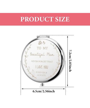 I Love You Mum Compact Travel Makeup Mirror - Perfect Gift for Mum | Birthday, Anniversary, Mother's Day | From Daughter or Son - Buy Online on GoSupps.com