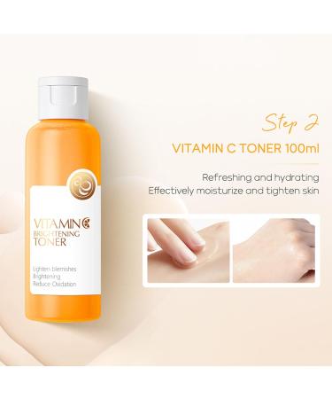 Vitamin C Facial Care Set 5 Skin Firming Moisturizing Cream Skin Care Gift Set for Eye Bags Skin Tightening - Buy Online on GoSupps.com