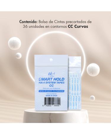 Adhesive Tape for Wigs and Hair Prosthetics - Smart Hold: Flexible and Gentle Adhesive Tape - Strong Adhesive Power - Resilient and Extra Strong Hold up to 4 Weeks - Curved CC Shape - LuxHair - Buy Online on GoSupps.com