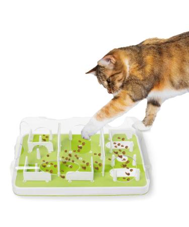 All for Paws Interactive Puzzle Cat Feeder, Treat Game Maze Toy Cat Brain Stimulation Toys Slow Feeder for Indoor Cats Classic