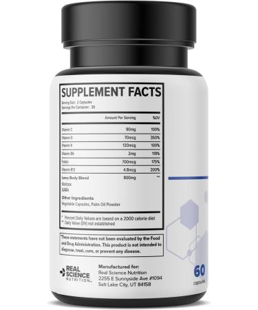 Real Science Nutrition Offers Lew-X - A Nutritional Supplement Formulated for Lewy Body Relief to Support Memory & Clarity Cognitive Enhancement Relieve Tremors Shaking and Muscle Stiffness  - Buy Online on GoSupps.com
