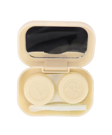 ANGGREK Mini Travel Contact Lens Box Sets Portable Tweezer Remover Pen Contact Lens Case (Yellow)