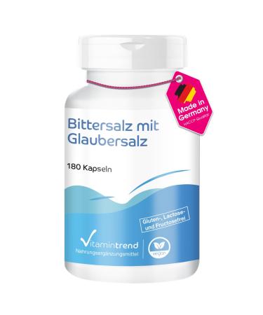 Epsom Salt and Glauber Salt - Magnesium and Sodium - 180 Capsules - Vegan - Beneficial Bottle | Vitamintrend
