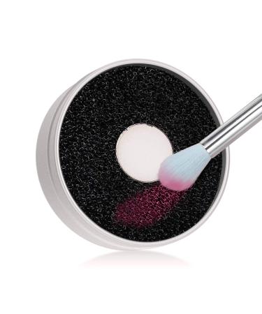 Docolor Makeup Brush Cleaner Sponge Color Removal Sponge Dry Makeup Brush Quick Cleaner Sponge - Removes Shadow Color from Your Brush without Water or Chemical Solutions - Compact Size for Travel Black