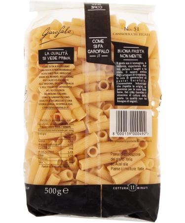  Italian Gourmet E.R. Garofalo Cannolicchi Rigati No. 51 Pack of 10 Neapolitan durum wheat semolina packets with 500g of IGP pasta + 400g Italian Gourmet Polpa - Buy Online on GoSupps.com